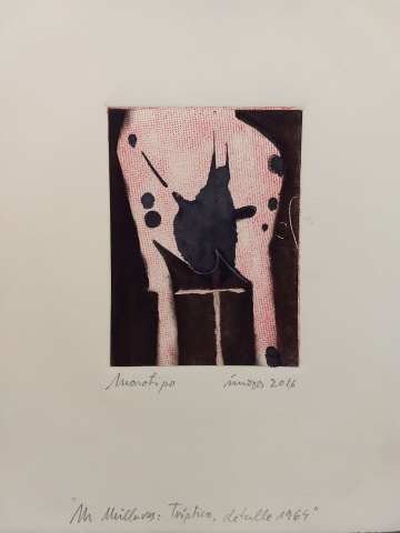 Monotipo Millares9 - 2016 - Plancha 16x12cm - Papel 250gr Canson Guarro